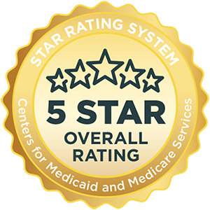 5 Star Overall Rating from Medicare CMS